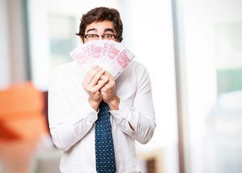 businessman with bank notes