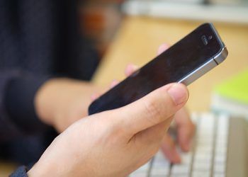 asian man hands using smart phone, social media concept