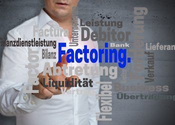Factoring wordcloud touchscreen is operated by man.