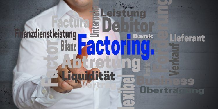 Factoring wordcloud touchscreen is operated by man.