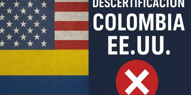 descertificación para Colombia en su lucha contra el narcotráfico