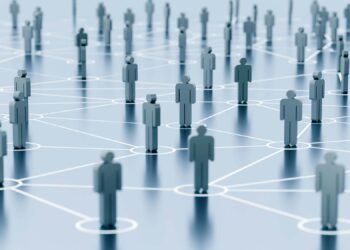 Social media people network concpetual image. 3d Rendered