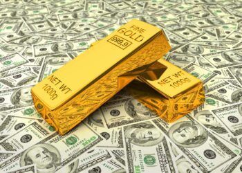 Invest in gold - bank gold bars bullions on dollars