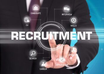 RECRUITMENT TECHNOLOGY COMMUNICATION TOUCHSCREEN FUTURISTIC CONCEPT
