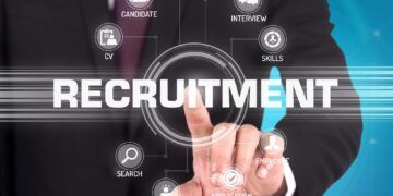 RECRUITMENT TECHNOLOGY COMMUNICATION TOUCHSCREEN FUTURISTIC CONCEPT