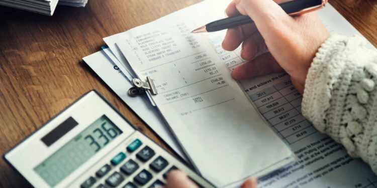 Calculation Financial Budget Count Tax Vat Wage Concept